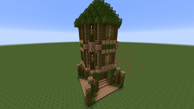 Minecraft Civcraft Elven Scout Tower