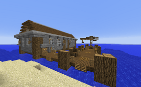 Minecraft Civcraft A shipyard