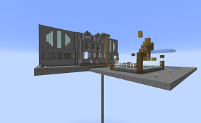 Minecraft floating structure